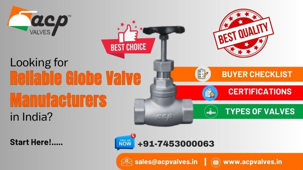 Trusted Globe Valve Manufacturers in India